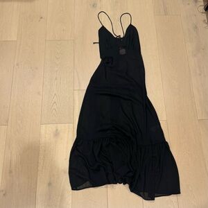 H&M Sheer Black Maxi Dress